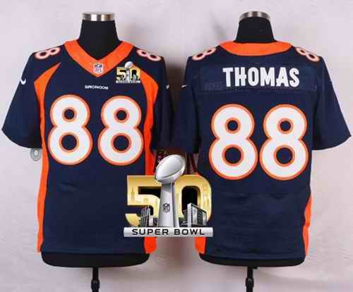 Nike Broncos #88 Demaryius Thomas Navy Blue Alternate Super Bowl 50 Men's Stitched NFL New Elite Jersey