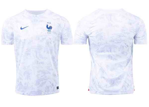 Men's France Blank 2022 White Soccer T-Shirt