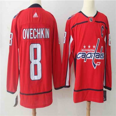 Men's Washington Capitals #8 Alex Ovechkin Red Stitched Jersey