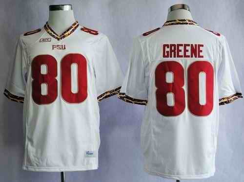 Seminoles #80 Rashad Greene White Stitched NCAA Jersey