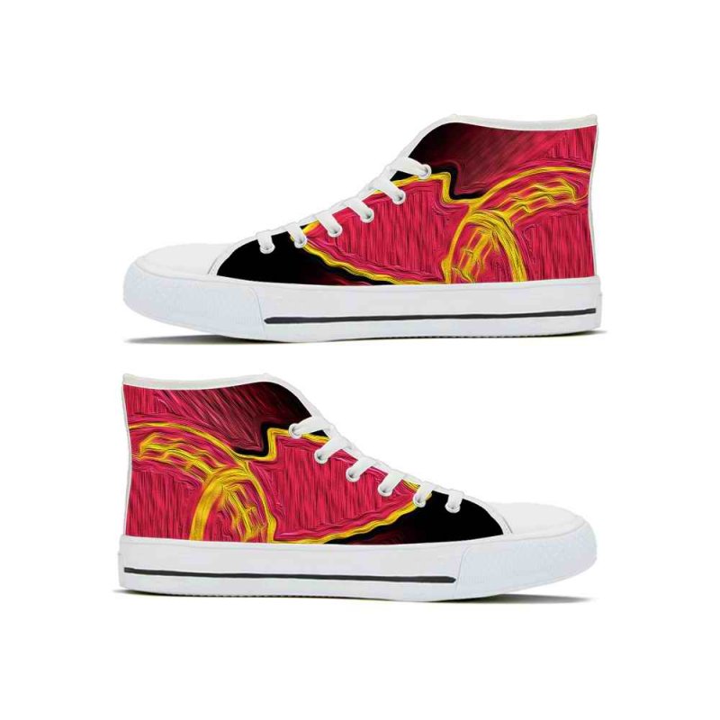 Women's Kansas City Chiefs High Top Canvas Sneakers 001