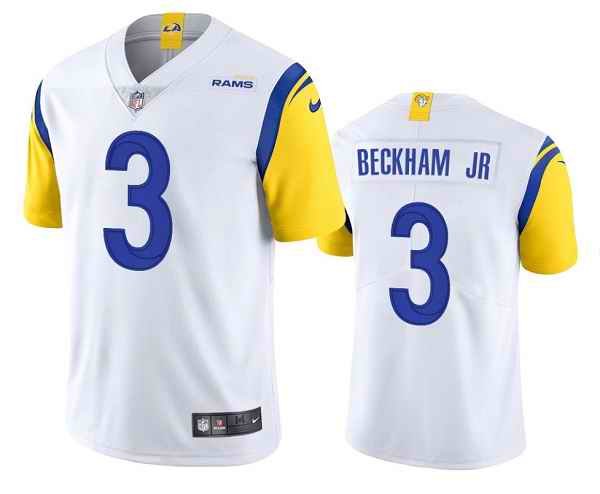 Youth Los Angeles Rams #3 Odell Beckham Jr. White Vapor Untouchable Limited Stitched Jersey