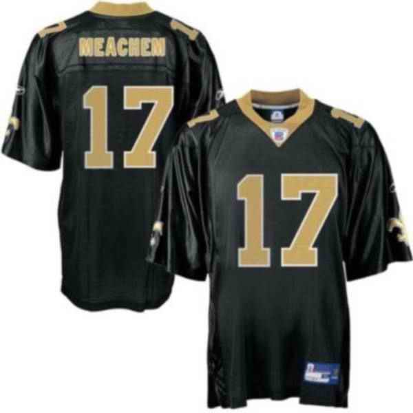 Saints #17 Robert Meachem Black Stitched Youth NFL Jersey