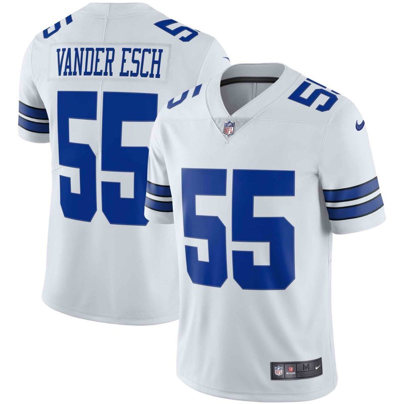 Youth Dallas Cowboys #55 Leighton Vander Esch White Vapor Untouchable Limited Stitched NFL Jersey