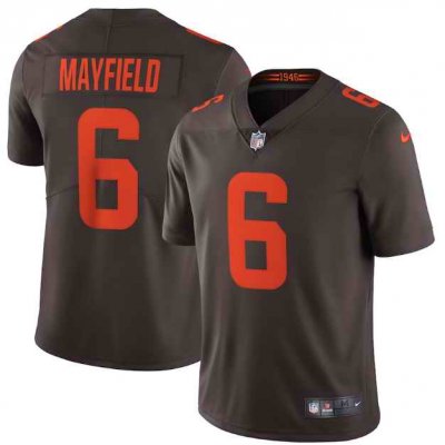 Men's Cleveland Browns #6 Baker Mayfield?New Brown Alternate Vapor Untouchable Limited NFL Stitched Jersey