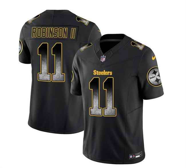 Men's Pittsburgh Steelers #11 Allen Robinson II Black 2023 F.U.S.E. Smoke Vapor Untouchable Limited Stitched Jersey