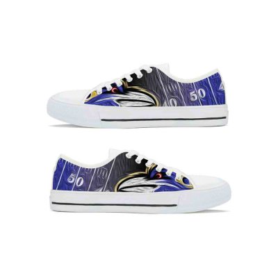 Men's Baltimore Ravens Low Top Canvas Sneakers 006