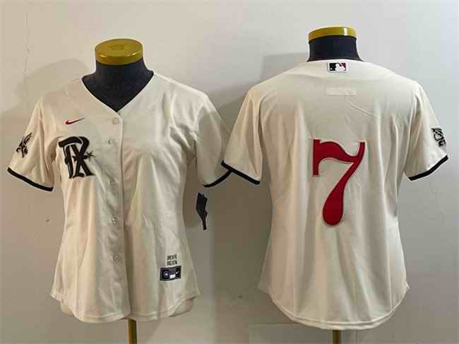 Youth Texas Rangers #7 Ivan Rodriguez Cream City Connect Stitched Baseball Jersey