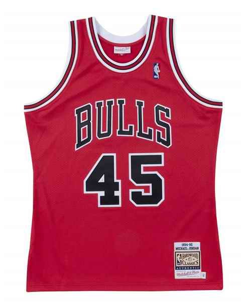 Men's Chicago Bulls #45 Michael Jordan Red Throwback Stitched Jersey