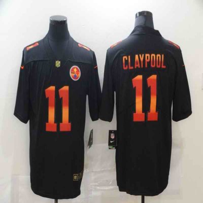 Men's Pittsburgh Steelers #11 Chase Claypool Black Fashion Limited Stitched Jersey