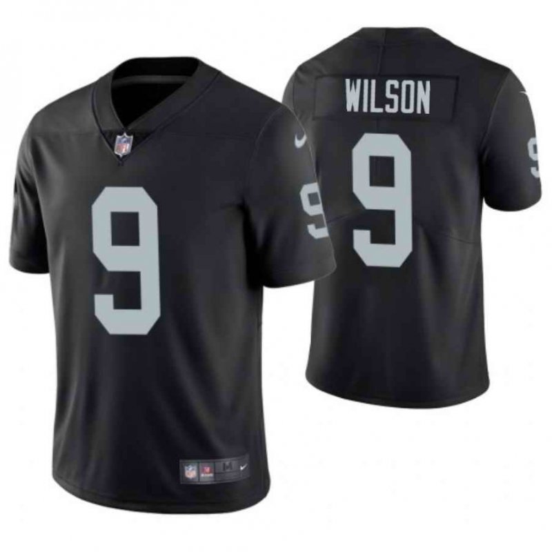 Men's Las Vegas Raiders #9 Tyree Wilson Black 2023 Draft Vapor Limited Stitched Football Jersey