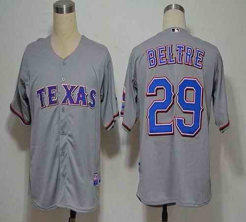 Rangers #29 Adrian Beltre Grey Cool Base Stitched MLB Jersey