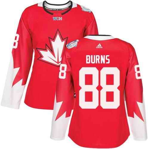 Team Canada #88 Brent Burns Red 2016 World Cup Women's Stitched NHL Jersey