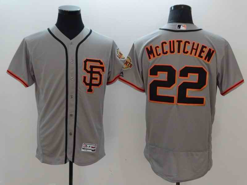 Men's San Francisco Giants #22 Andrew McCutchen Gray Flexbase Stitched MLB Jersey