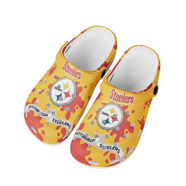 Men's Pittsburgh Steelers Bayaband Clog Shoes 003