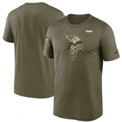 Men's Minnesota Vikings 2021 Olive Salute To Service Legend Performance T-Shirt