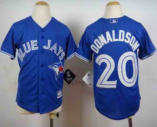 Blue Jays #20 Josh Donaldson Blue Cool Base Stitched Youth MLB Jersey