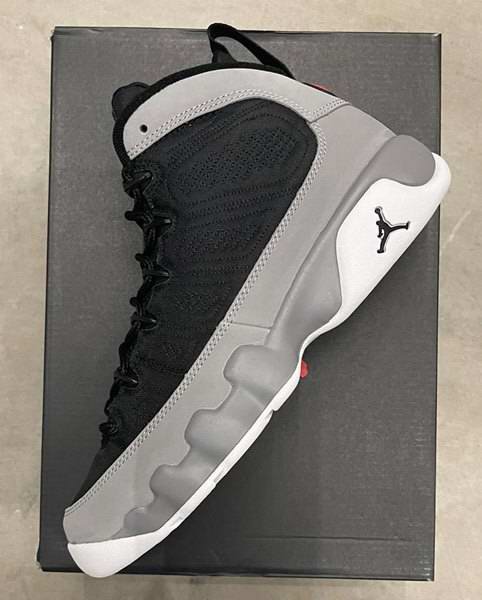 Men's Running weapon Air Jordan 9 Black/Grey Shoes 0014