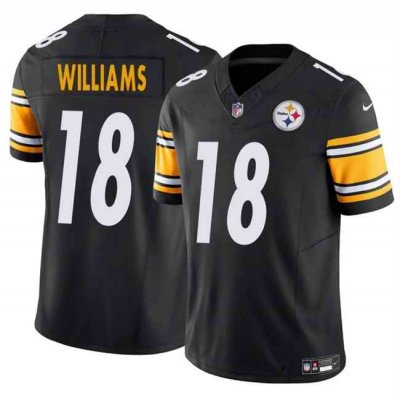 Men's Pittsburgh Steelers #18 Mike Williams Black 2024 F.U.S.E. Vapor Untouchable Limited Stitched Jersey