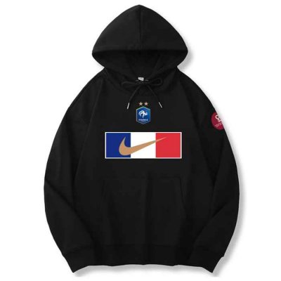 Men's France World Cup Soccer Hoodie Black