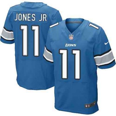 Nike Lions #11 Marvin Jones Jr Blue Team Color Men's Stitched NFL Elite Jersey