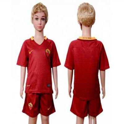 Roma Blank Home Kid Soccer Club Jersey