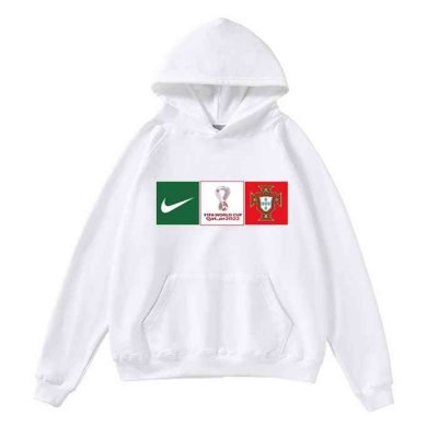 Men's Portugal World Cup Soccer Hoodie White