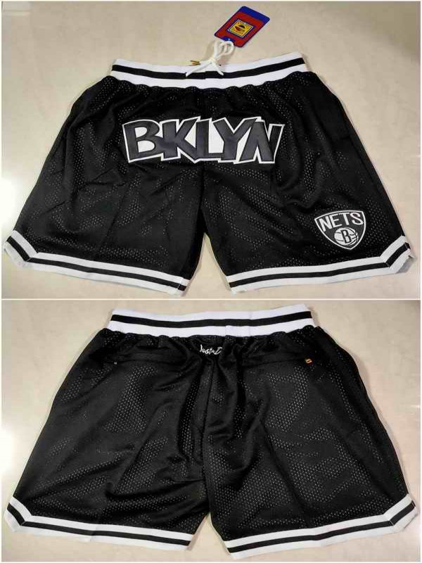 Men's Brooklyn Nets Black Shorts (Run Small)