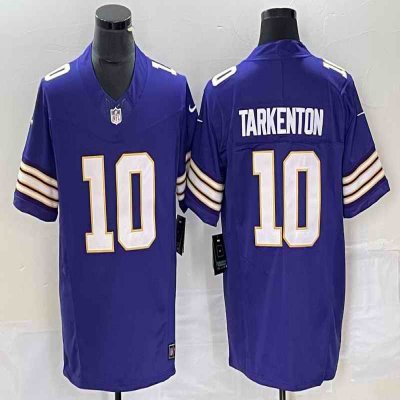 Men's Minnesota Vikings #10 Fran Tarkenton Purple 2023 F.U.S.E. Vapor Untouchable Limited Stitched Jersey