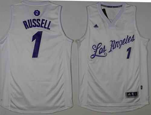 Lakers #1 D'Angelo Russell White 2016-2017 Christmas Day Stitched NBA Jersey