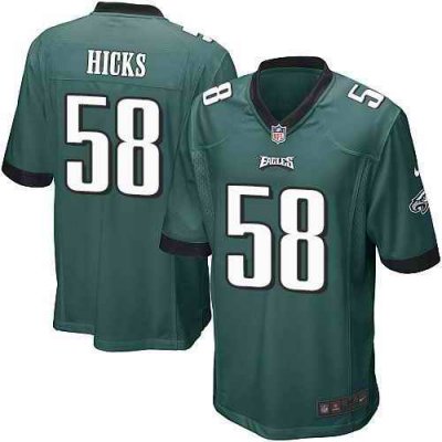 Nike Eagles #58 Jordan Hicks Midnight Green Team Color Youth Stitched NFL New Elite Jersey