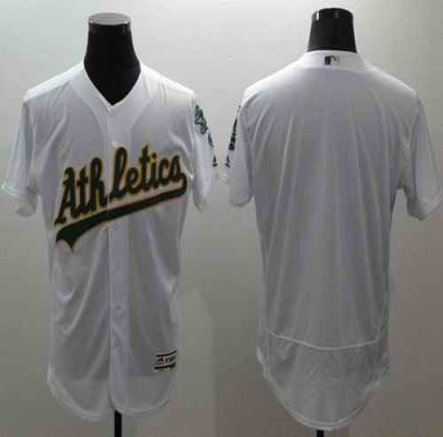 Athletics Blank White Flexbase Authentic Collection Stitched MLB Jersey