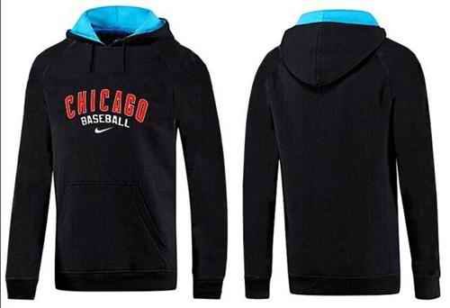 Chicago Cubs Pullover Hoodie Black & Blue