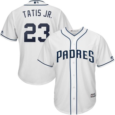 Men's San Diego Padres #23 Fernando Tatis Jr.  White Cool Base Stitched MLB Jersey