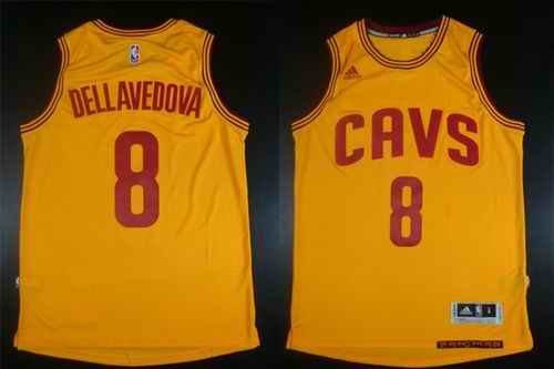 Revolution 30 Cavaliers #8 Matthew Dellavedova Gold Stitched NBA Jersey