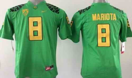 Ducks #8 Marcus Mariota Green Stitched Youth NCAA Jersey