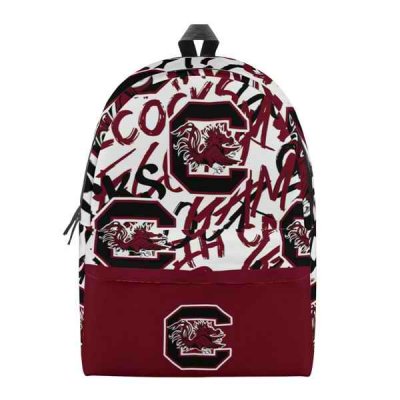 South Carolina Gamecocks All Over Print Polyester Backpack 001