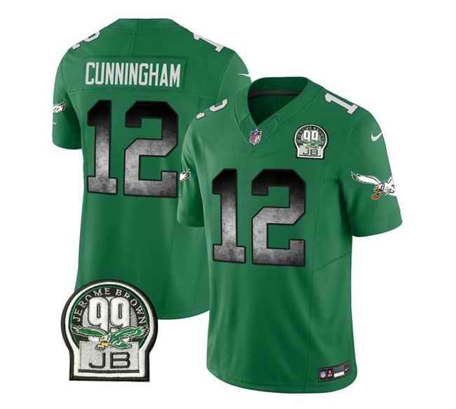 Men's Philadelphia Eagles #12 Randall Cunningham Green 2023 F.U.S.E. Throwback Vapor Untouchable Limited Stitched Football Jersey