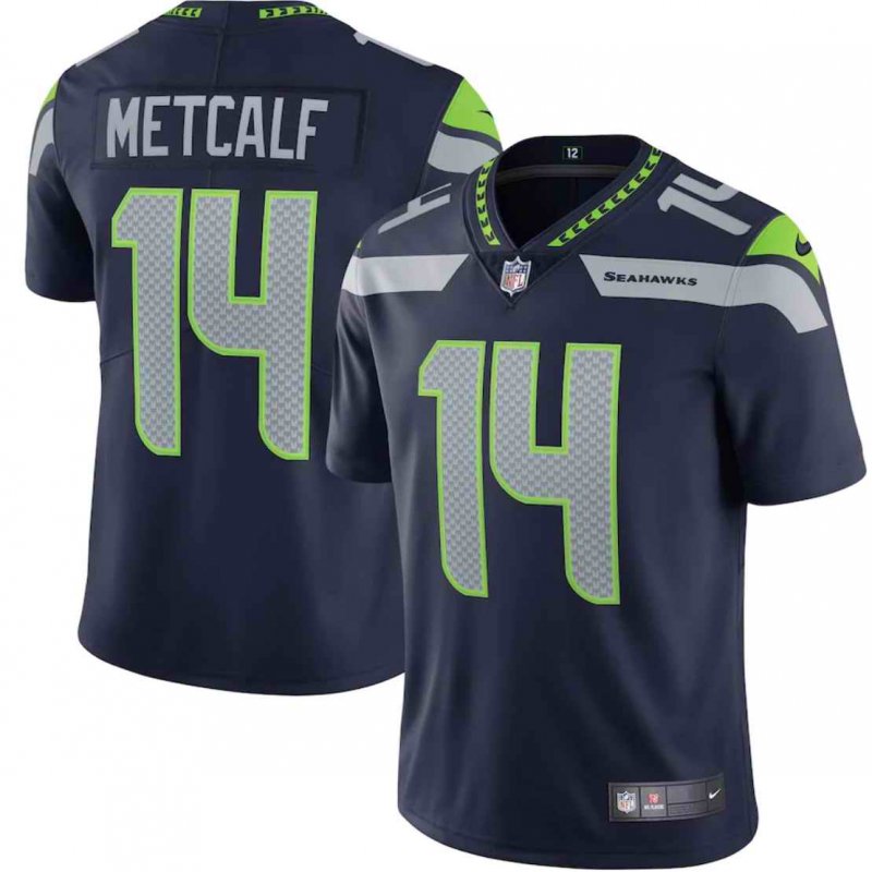 Youth Seattle Seahawks #14 DK Metcalf Navy Vapor Untouchable L Limited Stitched NFL Jersey