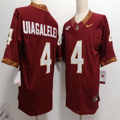 Men's Florida State Seminoles #4 DJ Uiagalelei Red 2023 F.U.S.E  Stitched Jersey