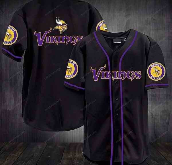 Men's Minnesota Vikings Black Stitched Jersey