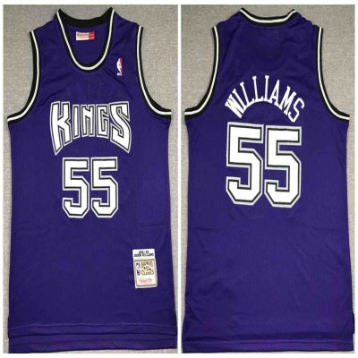 New Yok Knicks #55 Jason Williams 1998-99 Purple Throwback Stitched Jersey