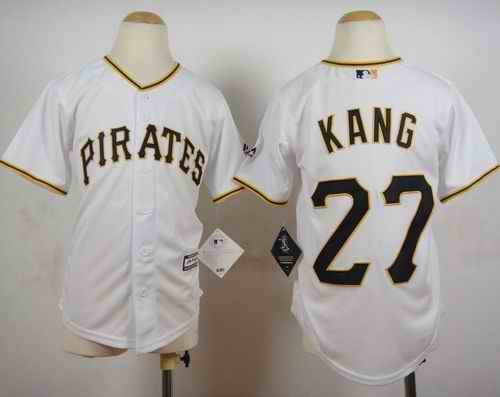 Pirates #27 Jung-ho Kang White Cool Base Stitched Youth MLB Jersey