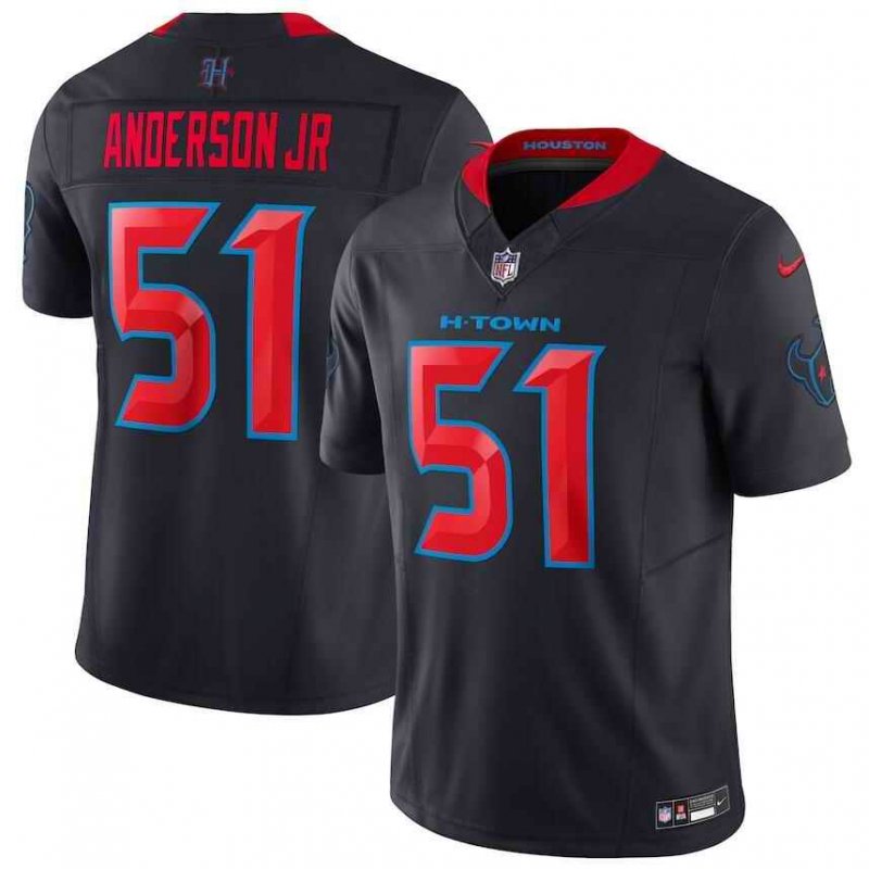 Men's Houston Texans #51 Will Anderson Jr. Navy 2024 2nd Alternate F.U.S.E Vapor Stitched jersey