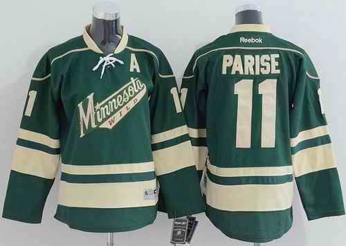 Wild #11 Zach Parise Green Stitched Youth NHL Jersey