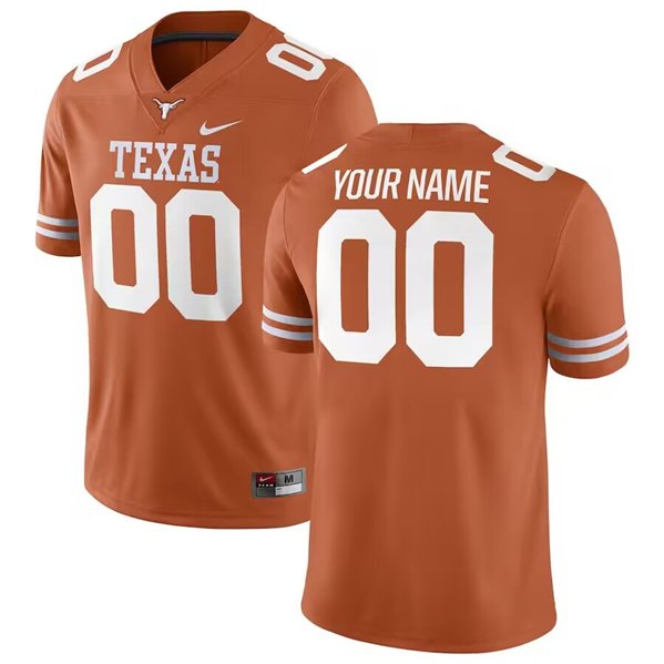 Men's Texas Longhorns Active Player Custom Orange Stitched Jersey