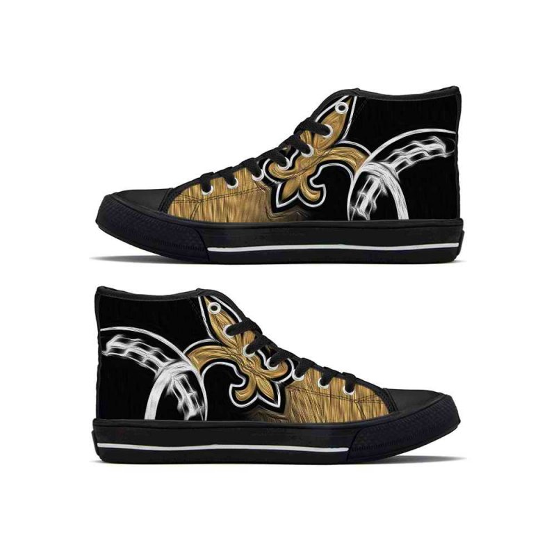 Men's New Orleans Saints High Top Canvas Sneakers 002