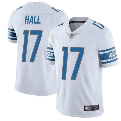 Men's Detroit Lions #17 Marvin Hall White Vapor Untouchable Limited Stitched NFL Jersey