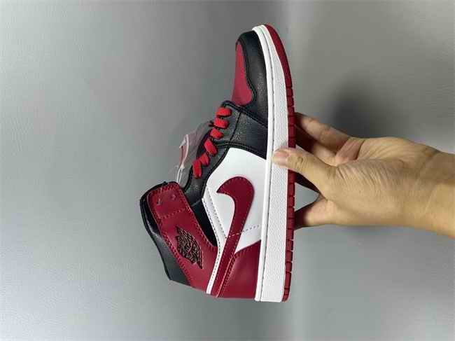 Women Running Weapon Air Jordan 1 White/Red/Black Shoes 507