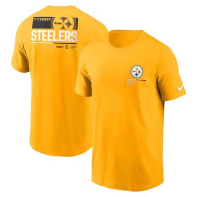 Men's Pittsburgh Steelers Yellow Team Incline T-Shirt